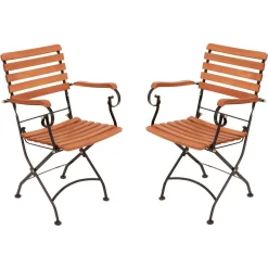 Garden Pleasure Klapparmstuhl WIEN, 2er Set