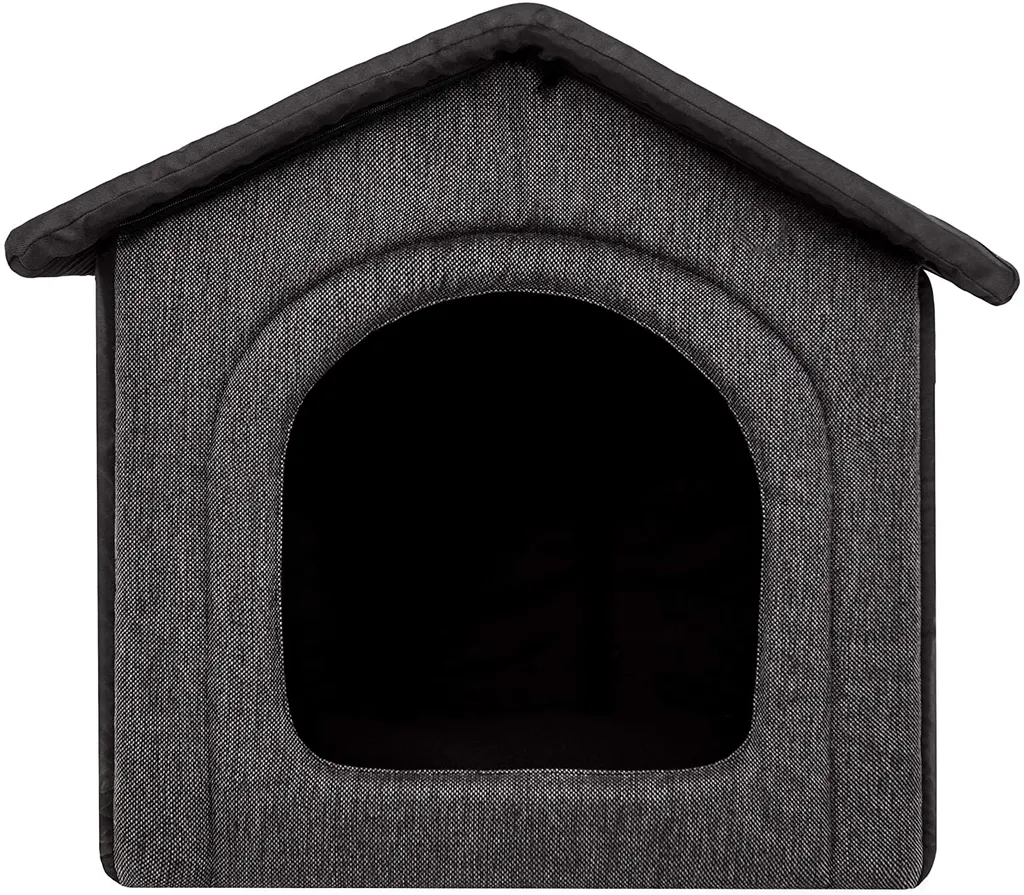 Hobbydog Hundehaus Hundehöhle Hundehütte Stoff INARI Tierhaus Graphit Mit Schwarz R2: 44 X 38 X 45 Cm 2 Hobbydog Hundehaus Hundehöhle Hundehütte Stoff INARI Tierhaus Graphit Mit Schwarz R2: 44 X 38 X 45 Cm – Bild 2