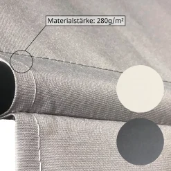 SVITA Klemmmarkise 300x120cm 280g/m² Balkonmarkise Sonnenschutz Markise Hellgrau Grau -Garten- & Gewächshäuser Geschäft 655d8b740a3d1819537dff4e95da6b59