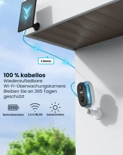 IeGeek 2K Solar Überwachungskamera Aussen Akku, Wlan Kamera Outdoor Mit Farbnachtsicht, 130°-Weitwinkelkamera, PIR Bewegungsmelder, 2-Wege Audio, Arbeit Mit Alexa, Cloud/SD Storage, IP65 11 IeGeek 2K Solar Überwachungskamera Aussen Akku, Wlan Kamera Outdoor Mit Farbnachtsicht, 130°-Weitwinkelkamera, PIR Bewegungsmelder, 2-Wege Audio, Arbeit Mit Alexa, Cloud/SD Storage, IP65 -Garten- & Gewächshäuser Geschäft 6561fc56cbdf8794de00903465df46d4
