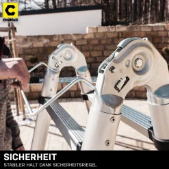Craftfull ALU LEITER - Teleskopleiter CF-102A - Klappleiter - Stehleiter - Multi Mehrzweckleiter - (2 X 2.5 Meter (Total 5 Meter) -Garten- & Gewächshäuser Geschäft 65702b8cc4cd146215da72a8e09b03ff