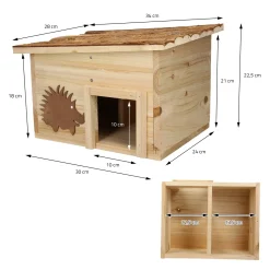 ProGarden Igelhaus Holz Mit Baumrinde 34x28x22 Cm -Garten- & Gewächshäuser Geschäft 657e6805fbfa381199422a55ee3e1937
