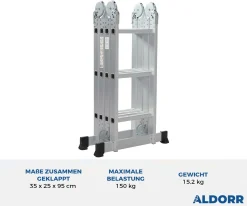4 X 3 Mehrzweckleiter Mit Arbeitsplattform - ALDORR Home -Garten- & Gewächshäuser Geschäft 6581fb96331e220d1293872e03401c19