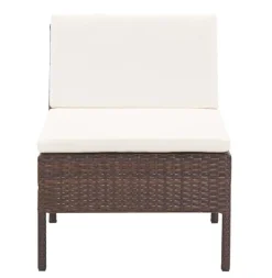 VIDAXL 3-tlg. Garten-Lounge-Set Mit Auflagen Poly Rattan Braun -Garten- & Gewächshäuser Geschäft 661350e023d4388634b959e612e53c62