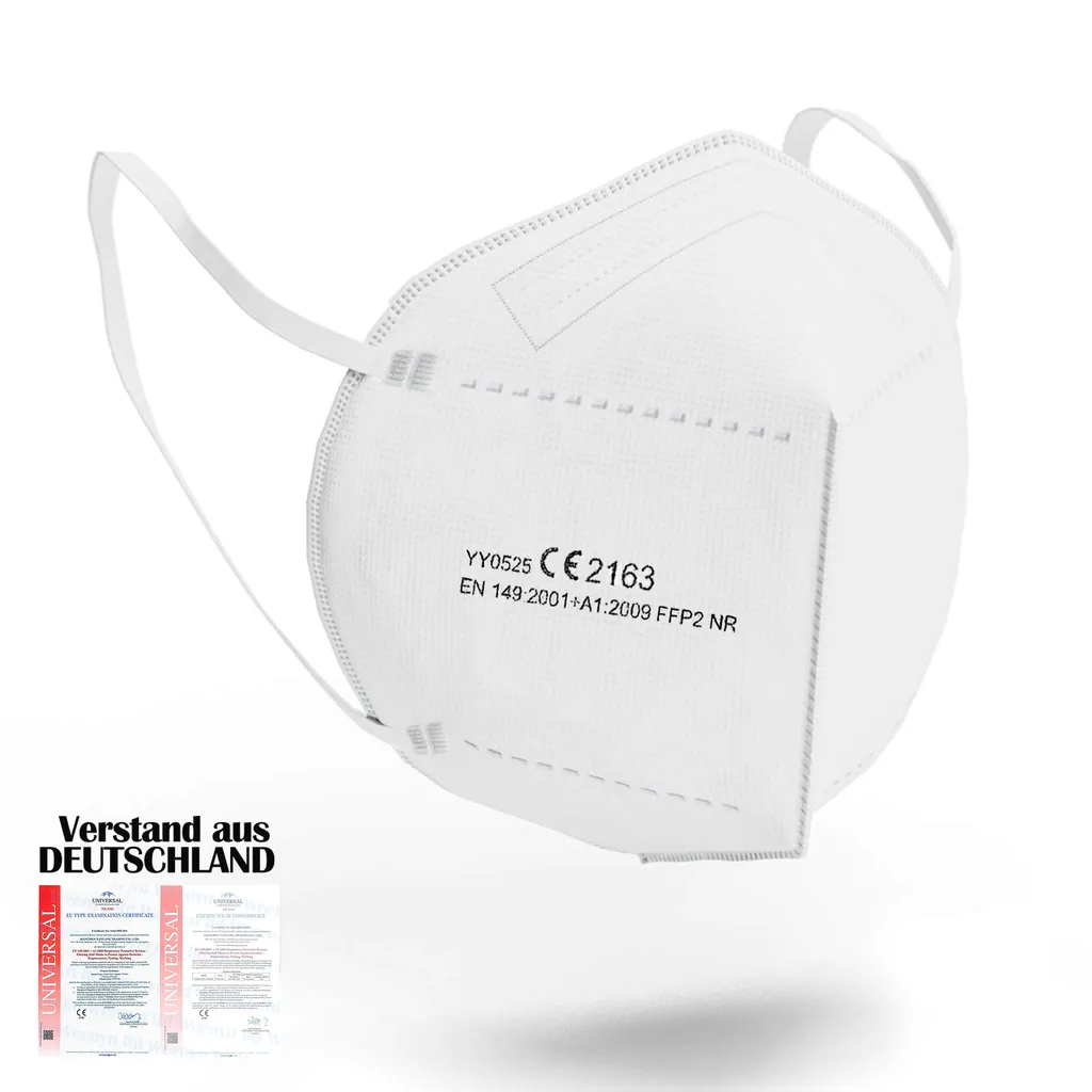 Chuanglanou Atemschutzmaske FFP2 NR Maske - Schutzmaske 25 Stück WEIß 1 Chuanglanou Atemschutzmaske FFP2 NR Maske - Schutzmaske 25 Stück WEIß