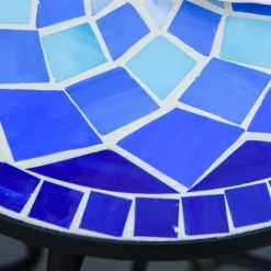 HOMCOM Outsunny Ø35,5 Cm Beistelltisch Gartentisch Wetterfest Mosaik Eisen Blau+Weiß 15 HOMCOM Outsunny Ø35,5 Cm Beistelltisch Gartentisch Wetterfest Mosaik Eisen Blau+Weiß -Garten- & Gewächshäuser Geschäft 6654382ea53c91e30d4552f6f3775e90