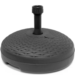 Deuba Sonnenschirmständer Sonnenschirmhalter In Rattanoptik Anthrazit 20L 45cm