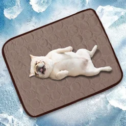 YisibaihTao 70 X 55 Cm Haustier Kühlmatte, Hund Katze Sommerbet, Waschbares Rutschfeste Eisunterlage Für Haustier Sofa, Auto, Braun -Garten- & Gewächshäuser Geschäft 6677751d36f0cd1e1eba53c9864a23d6
