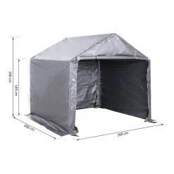 Outsunny Foliengerätehaus, Gerätehaus Im Garten, Foliengarage, Galvanisierter Stahl, PE, Grau 2 X 2 X 2 M 16 Outsunny Foliengerätehaus, Gerätehaus Im Garten, Foliengarage, Galvanisierter Stahl, PE, Grau 2 X 2 X 2 M -Garten- & Gewächshäuser Geschäft 66d4f601715264452207bb2c9952343e