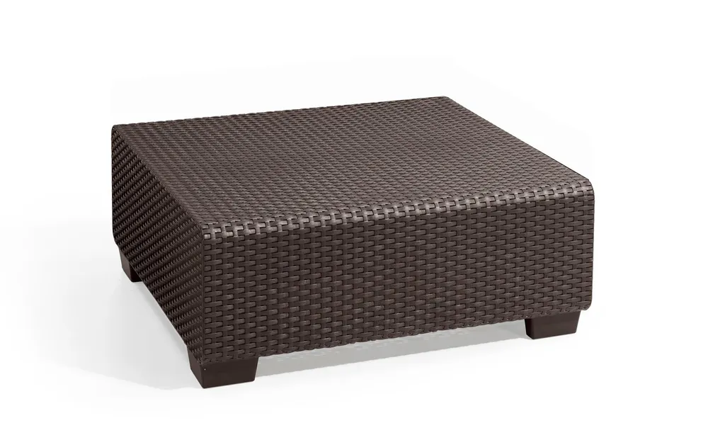 ALLIBERT By KETER Allibert Salta 5 Tlg Loungeset 4x Hocker 1x Tisch Braun Inkl. Sunbrella Kissen - Rattanoptik, Wetterfest, Garten, Outdoor 4 ALLIBERT By KETER Allibert Salta 5 Tlg Loungeset 4x Hocker 1x Tisch Braun Inkl. Sunbrella Kissen - Rattanoptik, Wetterfest, Garten, Outdoor – Bild 4