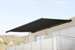 Mendler Elektrische Kassettenmarkise H122, Markise Vollkassette 4x3m Polyester Anthrazit, Rahmen Anthrazit