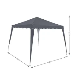 Deuba Pavillon Pop-Up 3x3m UV-Schutz 50+ Wasserdicht Faltbar Inkl. Tasche Faltpavillon Zelt Capri, Farbe:anthrazit -Garten- & Gewächshäuser Geschäft 670e8f082bcf56123e1c24c68799f6b5