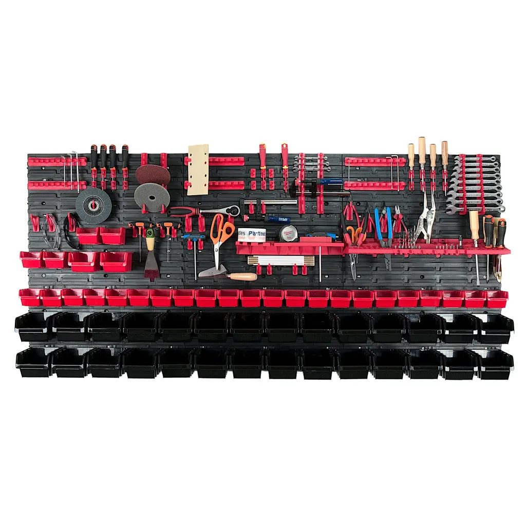Valle Verde 124-tlg. Set Werkzeugwand 1728 X 780 Mm Lochwand Werkzeughalter Sichtlagerboxen Wekstattordnung Wandregal 3 Valle Verde 124-tlg. Set Werkzeugwand 1728 X 780 Mm Lochwand Werkzeughalter Sichtlagerboxen Wekstattordnung Wandregal – Bild 3