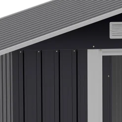 Outsunny Gerätehaus Mit 2 Schiebetüren Metall Gartenhaus 2,6 M² Geräteschuppen Verzinkter Stahl Dunkelgrau 195,5 X 153 X 188 Cm 14 Outsunny Gerätehaus Mit 2 Schiebetüren Metall Gartenhaus 2,6 M² Geräteschuppen Verzinkter Stahl Dunkelgrau 195,5 X 153 X 188 Cm -Garten- & Gewächshäuser Geschäft 6788562f635022d02c91f715d140cf2e