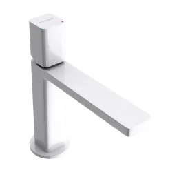 Mai & Mai Waschtischarmatur Wao-7901 Eckiges Design Badarmatur Weiß Waschtisch-Einhandmischer DIN-Anschlüsse