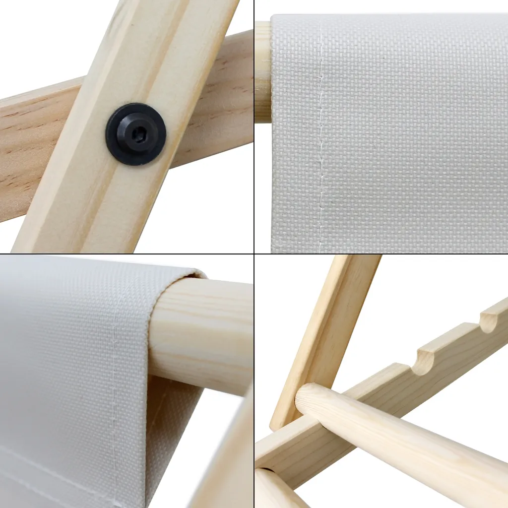 ECD Germany 2er Set Liegestuhl, Beige, Aus Holz, Belastbar Bis 120kg, Klappbar, 3 Liegepositionen, Gartenliege Sonnenliege Relaxliege Strandstuhl Für Garten, Terrasse Und Balkon 4 ECD Germany 2er Set Liegestuhl, Beige, Aus Holz, Belastbar Bis 120kg, Klappbar, 3 Liegepositionen, Gartenliege Sonnenliege Relaxliege Strandstuhl Für Garten, Terrasse Und Balkon – Bild 4