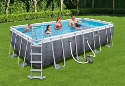 Bestway Power Steel™ Frame Pool Komplett-Set, Eckig, Mit Filterpumpe, Sicherheitsleiter & Abdeckplane 549 X 274 X 122 Cm, Schwimmbecken, Schwimmen, Pools -Garten- & Gewächshäuser Geschäft 67a77ceb1718b9b699758343c14f18e2