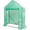 Yorbay Foliengewächshaus Gewächshaus Für Tomaten, Mit Gitternetzfolie Für Garten Zur Aufzucht, Spitzdach, Grün, 150×70×190cm (LxBxH) Mehrweg