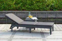 ALLIBERT By KETER Allibert Sunlounger Liege Jaipur Inkl. Auflage, Farbe Graphit/Grau -Garten- & Gewächshäuser Geschäft 67f5cee2c525998d166fc7f9a193ddea
