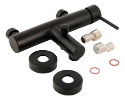 'aquaSu® Wannenarmatur In Schwarz Lago 2.0 | Badewannenarmatur Mit Umsteller | Einhebelmischer Wanne Mit Stickgriff | Keramikkartusche Mit Wassersparfunktion | Messing | Brauseanschluss 1/2 | 78386 6 -Garten- & Gewächshäuser Geschäft 683cc11e31dd48134e3641ac552434db