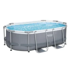 Bestway® Power Steel™ Frame Pool Set Mit Filterpumpe 305 X 200 X 84 Cm, Grau, Oval