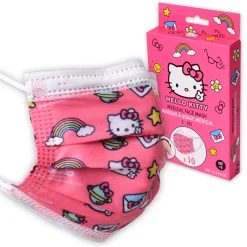 Polyflame 10x Kinder Atemschutzmaske Typ1 Medizinische Maske Mächen Hello Kitty Pink