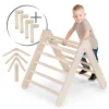 MAMOI® Klettergerüst Indoor, Kletterdreieck Aus Holz, Baby Kinder Klettern, Kletterturm, Kletterbogen, Holzbogen Für Spielplatz Ab 1/2/3 Jahre