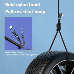 Mmgoqqt Magnetisches Ladekabel, Drehbares Magnetisches Ladekabel Mit LED, Kompatibel Mit USB-C-Typ-C-Micro-2-in-1-Ladekabel ,Black,1 Meter Noodle -Garten- & Gewächshäuser Geschäft 690464bf3028d57c9cd8ba0ccb0aa9ae