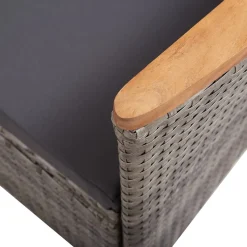 VidaXL Gartenstühle 2 Stk. Mit Auflagen Poly Rattan Grau -Garten- & Gewächshäuser Geschäft 69271ab1398cdd578774aaccba3daeff