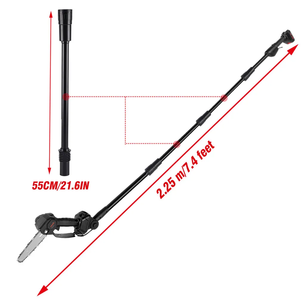 Yofidra ONEVAN 3500W 6 Zoll Elektrokettensägen Hohe Astsäge Garten Handkettensäge Mit 2.25m Teleskopstange Und 1 Akku 4 Yofidra ONEVAN 3500W 6 Zoll Elektrokettensägen Hohe Astsäge Garten Handkettensäge Mit 2.25m Teleskopstange Und 1 Akku – Bild 4