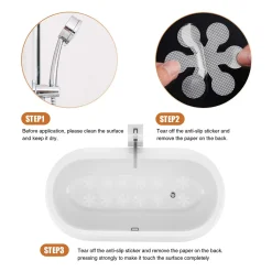 Longziming Anti Rutsch Sticker， Aufkleber Rutschstopper Für Dusche Badewanne Treppen Schneeflocke Antirutsch Sticker Sicherheit Im Badezimmer -Garten- & Gewächshäuser Geschäft 69c53d70f0a8def76e3b5044bce078aa