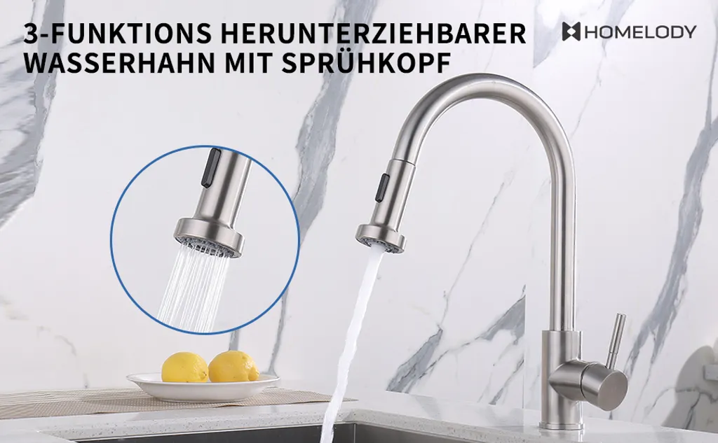 Homelody Brausekopf Wasserhahn Küche 2 Strahlarten Ersatzbrausekopf Handbrause Wasserhahn Brause Küchenbrause Brausekopf Küche Spültischbrause Matt 6 Homelody Brausekopf Wasserhahn Küche 2 Strahlarten Ersatzbrausekopf Handbrause Wasserhahn Brause Küchenbrause Brausekopf Küche Spültischbrause Matt – Bild 6