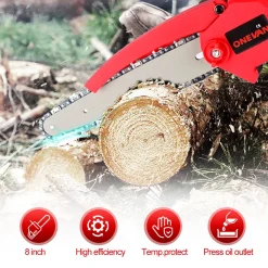 Yofidra ONEVAN 3500W 8 Zoll Elektrokettensägen Garten Handkettensäge Mit Ölkanne (Ohne Akku) -Garten- & Gewächshäuser Geschäft 69cc6ed7fee5035f37e6e2943d47ba2a 1