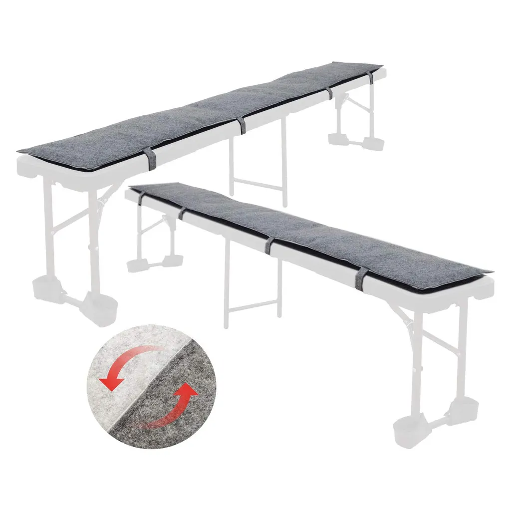 Dunedesign 2x FILZ Bierbank Auflage Zum Wenden 180 X28x2cm Polster Bierzeltgarnitur Auflage 2 Dunedesign 2x FILZ Bierbank Auflage Zum Wenden 180 X28x2cm Polster Bierzeltgarnitur Auflage – Bild 2