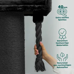 HAPPYPET Kratzbaum Stabil 103 Cm Für Große Katzen | Mit 18cm Sisalstamm | 8 Mm Sisalseil | 600g Plüsch | Kratzbaum Klein Für Schwere Main Coon | Geräumige Liegeflächen, Höhle & Abnehmbare Kissen | E1 Holz Massiv -Garten- & Gewächshäuser Geschäft 6a0c1bfcda91bdaf9ae658abfdcb02cd