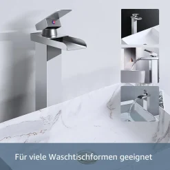 Tonerkingdom Hoch Wasserhahn Wasserfall Bad, Hohe Qualität Einhebelmischer Bad, Hoch Waschtischarmatur Wasserfall Wasserhahn, Einhebelmischer Waschtischmischer Fürs Bad -Garten- & Gewächshäuser Geschäft 6a3661b583464bf5704caeaf689ee8cf 1