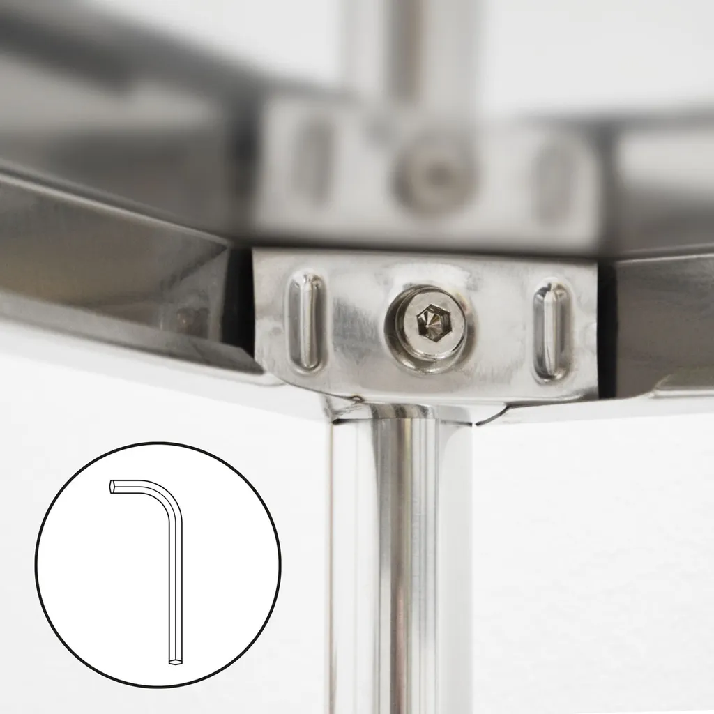 Shelfr 2 Ebenen Edelstahl Regal - 61x36x50 Schwerlastregal Bis 60kg - Metallregal Küche 7 Shelfr 2 Ebenen Edelstahl Regal - 61x36x50 Schwerlastregal Bis 60kg - Metallregal Küche – Bild 7