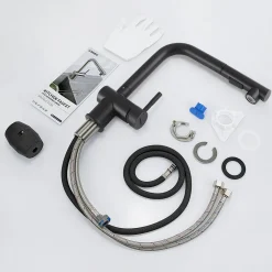 Lonheo Schwarz Hochdruck Küchenarmatur 360°schwenkbare Mischbatterie Ausziehbare Armatur Einhebelmischer Spültischwasserhahn -Garten- & Gewächshäuser Geschäft 6ab249bfed5c6d3e9d897d84309543fc 1