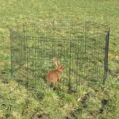 ECD Germany Freilaufgehege Aus 8 Gittern Für Kleintiere, 124x76 Cm, Freigehege Aus Metall, Auslauf Für Kaninchen, MeerschWeißchen Und Hühner, Kleintiergehege Laufstall Kaninchenstall Hösenstall -Garten- & Gewächshäuser Geschäft 6ace40666c95f85499b0286464a9af9e
