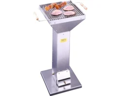 Zikon Holzkohlegrill Erfurt 38 X 38 Cm, Silber