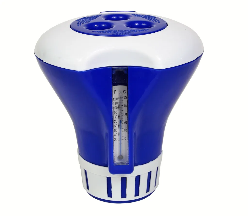 Paradies Pool Dosierschwimmer Mit Thermometer Blau (E140) 1 Paradies Pool Dosierschwimmer Mit Thermometer Blau (E140)