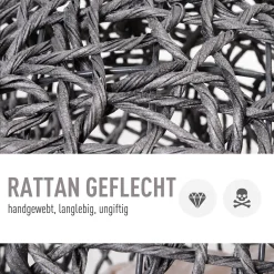 Pawhut Katzenhaus Aus Rattan Mit Kissen Katzenschlafplatz Katzenhöhle Mit Erhöhten Füßen Silbergrau Ø52 X 58 Cm -Garten- & Gewächshäuser Geschäft 6af5da2eca200b6da3b46851d1ad3c6d