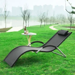 SoBuy OGS38-SCH Sonnenliege Gartenliege Relaxstuhl Liegestuhl Mit Kopfkissen Schwarz BHT Ca: 63x66x172cm 10 SoBuy OGS38-SCH Sonnenliege Gartenliege Relaxstuhl Liegestuhl Mit Kopfkissen Schwarz BHT Ca: 63x66x172cm -Garten- & Gewächshäuser Geschäft 6b4022156a856f89252852c036b5e63f