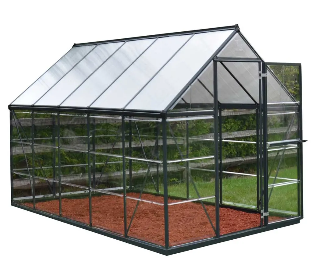 Palram Aluminium Gewächshaus 1,9x3,1 M Set Hybrid 6x10 Grau Treibhaus Anzuchthaus Tomatenhaus Pflanzhaus 2 Palram Aluminium Gewächshaus 1,9x3,1 M Set Hybrid 6x10 Grau Treibhaus Anzuchthaus Tomatenhaus Pflanzhaus – Bild 2