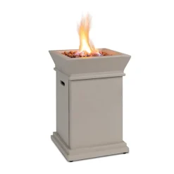 Blumfeldt Prati Gas-Feuerstelle 13 KW Elektrisches Zündsystem Lavasteine Inkl. Regenschutz