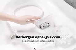 MakeSure Katzentoilette Mit Schublade - Weiß - 60 X 38 X 45 Cm - Design -Garten- & Gewächshäuser Geschäft 6bd36742adb39316f0f95f2c65ecb904 1