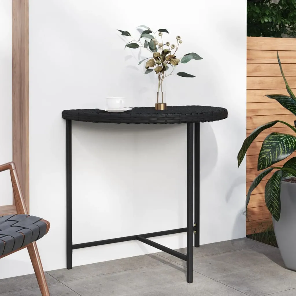 VidaXL Gartentisch Schwarz 80x50x75 Cm Poly Rattan 2 VidaXL Gartentisch Schwarz 80x50x75 Cm Poly Rattan – Bild 2