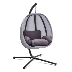 MCombo Hängesessel Hängestuhl Schaukel Korb Inkl. Gestell Hängekorb Kissen