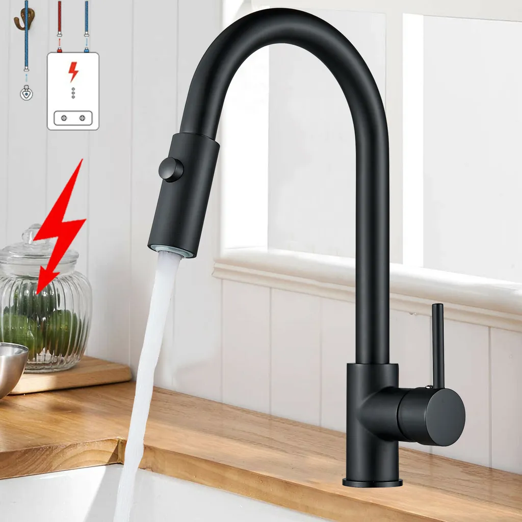 Linuode Niederdruck Küchenarmatur Ausziehbar Spültischarmatur Edelstahl Küche Wasserhahn 1 Linuode Niederdruck Küchenarmatur Ausziehbar Spültischarmatur Edelstahl Küche Wasserhahn