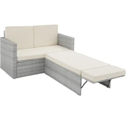 Tectake Rattan Lounge Korfu - Hellgrau -Garten- & Gewächshäuser Geschäft 6c610b43d560e9d0ff9bb928ed874604